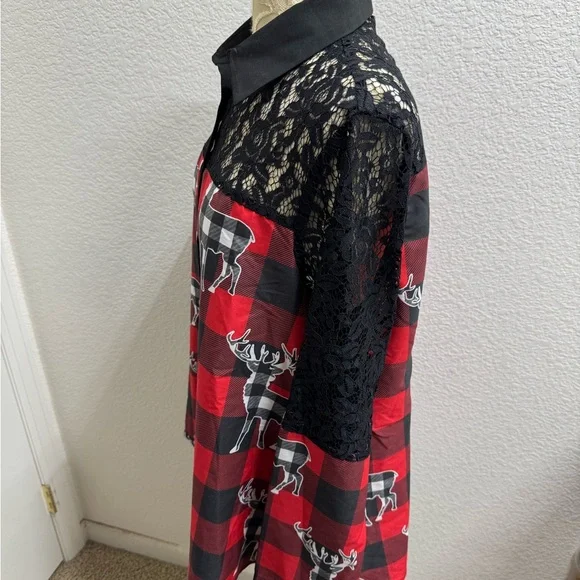 Rosegal Black Lace Detail Top - Picture 2 of 5